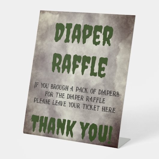Signe De Table Frankenstein Diaper Raffle (Recto)