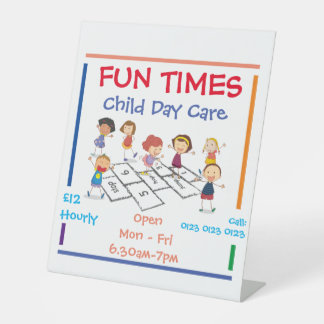 Signe De Table Free Standing Sign - Child Day Care