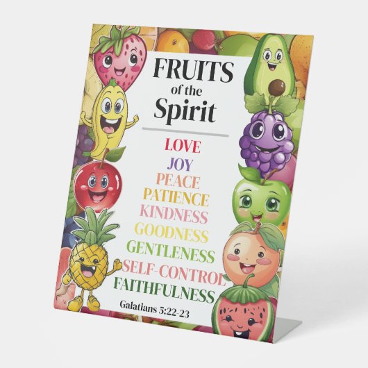 Signe De Table Fruits de l'Esprit (Recto)