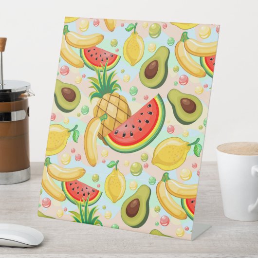 Signe De Table Fruits d'été frais Motif (In SItu)