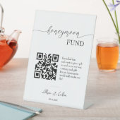 Signe De Table Fun de lune de miel | Mariage de code QR de script (In SItu)