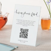 Signe De Table Fun de lune de miel | Mariage de code QR de script (In SItu)