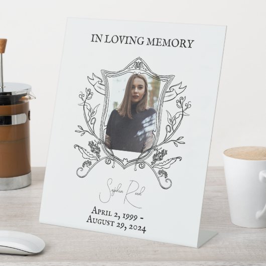 Signe De Table Funérailles baroques Photo Cimier de couronne (In SItu)