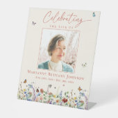 Signe De Table Funérailles commémoratives du fleur sauvage (Recto)