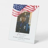 Signe De Table Funérailles Du Drapeau Américain Pour Toujours Dan (Recto)