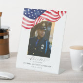 Signe De Table Funérailles Du Drapeau Américain Pour Toujours Dan (In SItu)