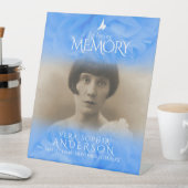 Signe De Table Funérailles en mémoire d'amour rose bleu (In SItu)