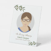 Signe de table funéraire avec rameau d'olivier (Recto)