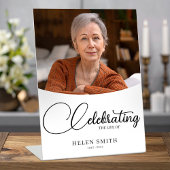 Signe De Table Funeral Poster Celebration of Life for Mom