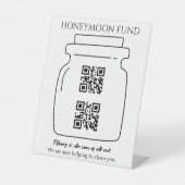 Signe De Table Funky honeymoon fund QR code digital tip jar (Recto)