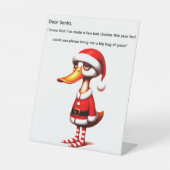 Signe De Table Funny Animated Christmas Duck  (Recto)