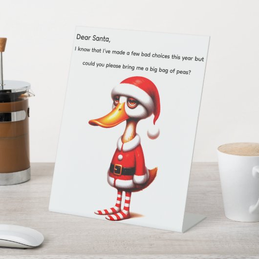 Signe De Table Funny Animated Christmas Duck  (In SItu)