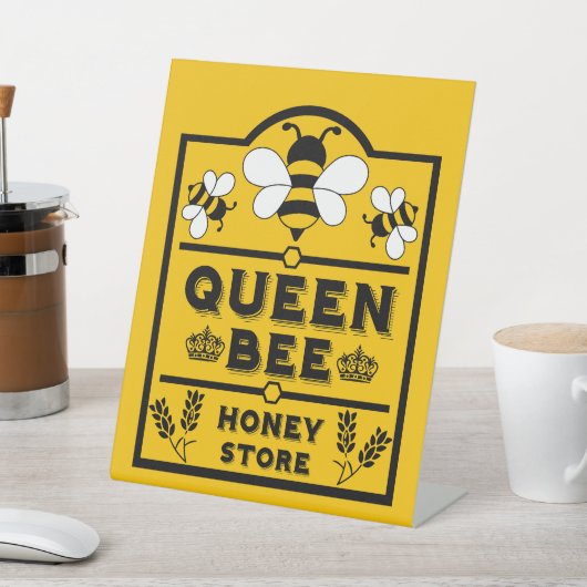 Signe De Table Funny Apiary Honey Queen Bee (In SItu)