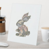 Signe De Table Funny Bunny Crochet Patchwork Camo Rabbit Happy Ea (In SItu)