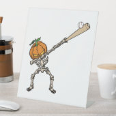 Signe De Table Funny Dabbing Pumpkin Head Baseball Gift Idea (In SItu)