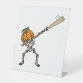 Signe De Table Funny Dabbing Pumpkin Head Baseball Gift Idea (Recto)