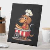 Signe De Table Funny Dachshund Chien Hotdog Sandwich Weenie Sauci (In SItu)