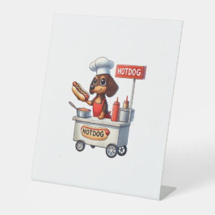 Signe De Table Funny Dachshund Saucisse Chien Weenie Hotdog Sandw
