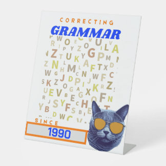 Signe De Table Funny Enseignant Anglais - Correction de votre gra