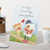 Signe De Table Funny Fête des mariées de pizza (In SItu)