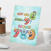Signe De Table Funny Maths Numbers Joke Desk Poster for Kids (In SItu)