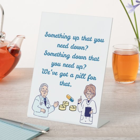 Signe De Table Funny Pharmacist  (In SItu)