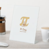 Signe De Table Funny Pi Day Animal with Pie – Math Lover Gift (In SItu)