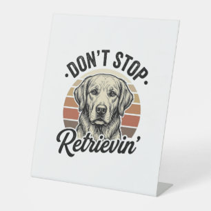 Signe De Table Funny Retriever Chien Gravure Vintage Graphique Te