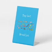 Signe De Table Funny sea creatures cartoon illustration pattern (Recto)