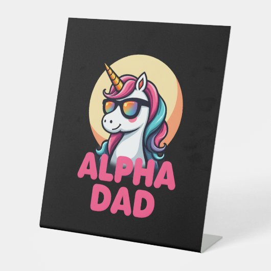 Signe De Table Funny Unicorn Dad Laufey Men Father's Day Christma (Recto)