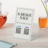 Signe De Table Garage Sale QR Code Payment Sign Table Sign (In SItu)