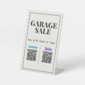 Signe De Table Garage Sale QR Code Payment Sign Table Sign (Recto)