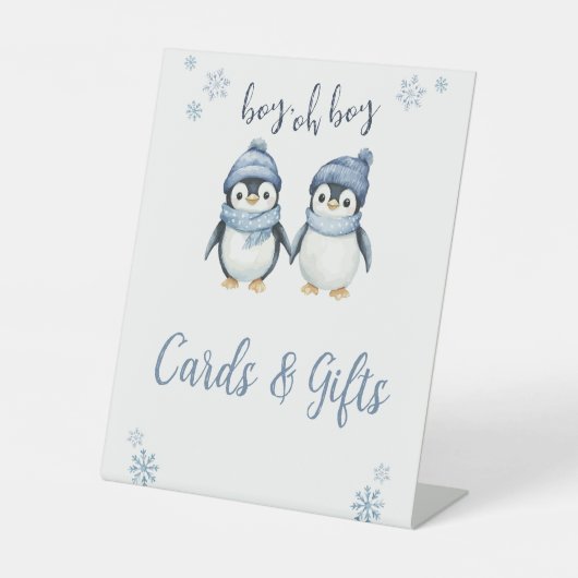 Signe De Table garçon oh garçon baby shower d'hiver (Recto)