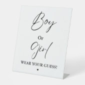 Signe De Table Garçon ou fille Portez votre devinette jeu de baby (Recto)