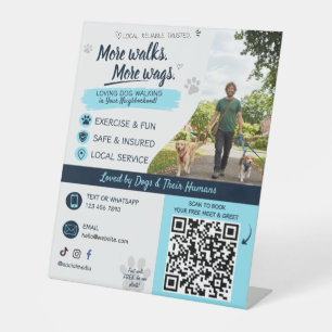 Signe De Table Garde d'animaux et promenade de chien avec entrepr