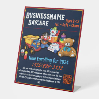 Signe De Table Garde d'enfants Enfants Jouer jouets personnalisab