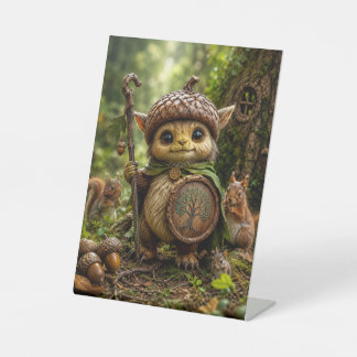Signe De Table Gardien du gland, mignon monstre de la forêt