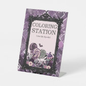 Signe De Table GARE DE COULEUR éffrayante gothique violet (Recto)