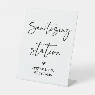 Signe De Table Gare de Sanitizing