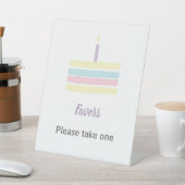 Signe De Table Gâteau d'aquarelle Anniversaire Favoriser (In SItu)