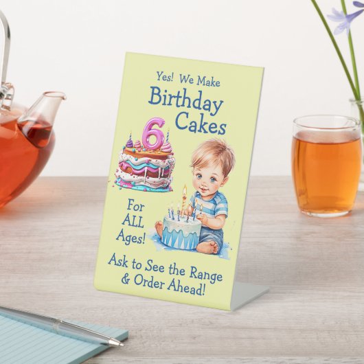 Signe De Table Gâteaux d'anniversaire pour enfants entièrement mo (In SItu)