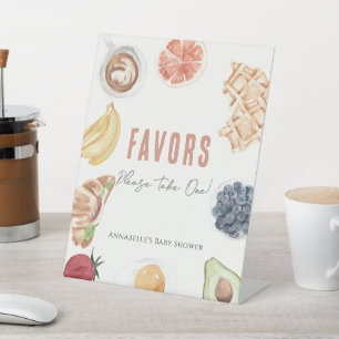 Signe De Table gaufres Café Fruits Bébé Brunch Faveurs