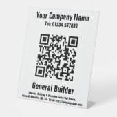 Signe De Table General Builder QR Code Design Signal Pedestal (Recto)