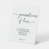 Signe De Table Générations d'amour Mariage de calligraphie modern (Recto)
