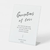 Signe De Table Générations d'amour Mariage de calligraphie modern (Recto)