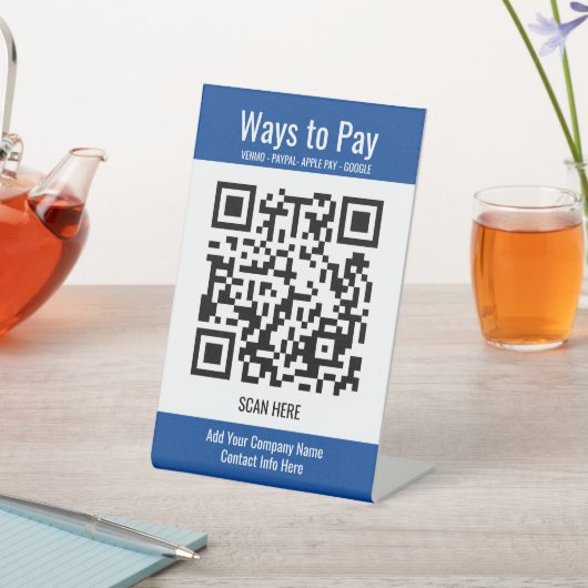 Signe De Table Générer un lien de code QR pour Venmo Sign (In SItu)