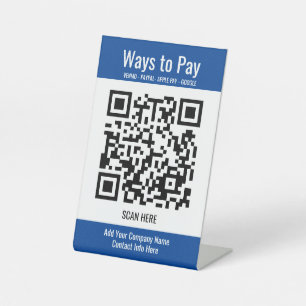 Signe De Table Générer un lien de code QR pour Venmo Sign