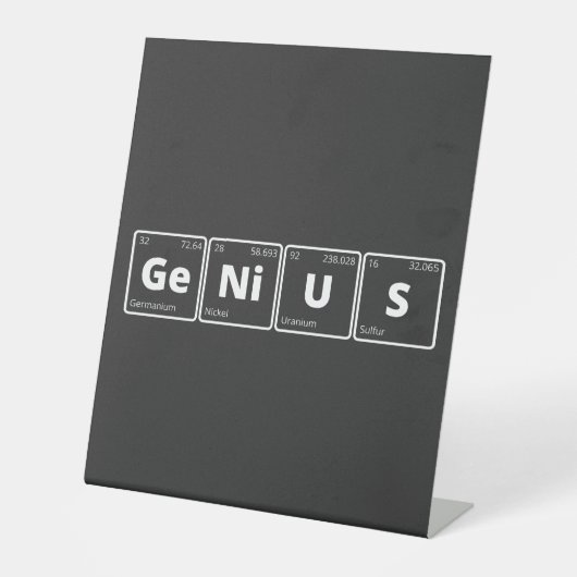 Signe De Table Genius - Periodic Table (Recto)