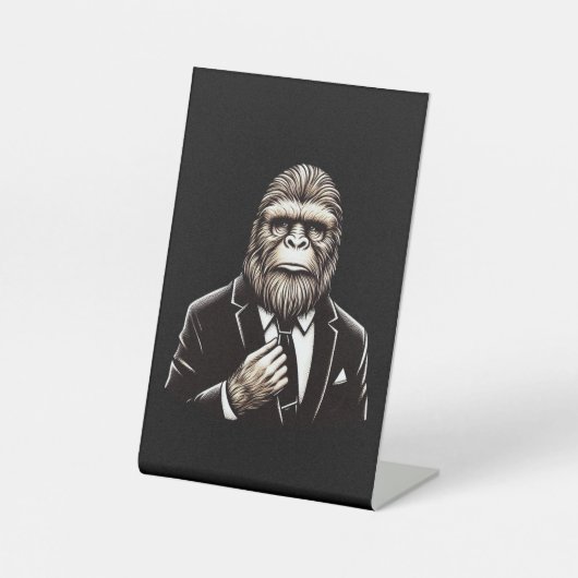 Signe De Table Gentleman Sasquatch - Funny Bigfoot (Recto)