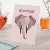 Signe De Table Géométrie Réservée Tête d'éléphant (In SItu)